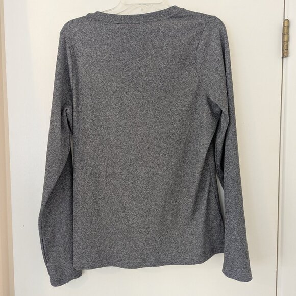 Athleta Uptempo Ribbed Henley Soft Knit Long Sleeve L Athleisure Loungewear - Picture 5 of 6